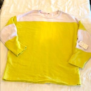 Free People Yellow Soft Sweater NWT